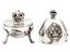 RUSSIAN 84 SILVER GEM STONES EGG BOX WITH FIGURINES