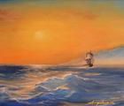 Статуэтка Море, рассвет масло, хол…