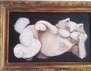Кот масло холст 