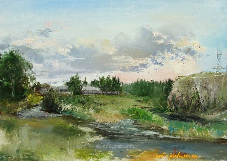 Речка Дарья масло,холст