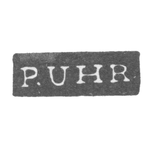 Клеймо мастера Урведер Петер - Ленинград - инициалы "P.UHR"
