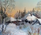Статуэтка Морозное утро холст,масло