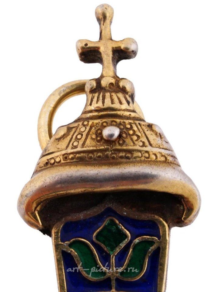 Русское серебро , Русская серебряная эмалированная православная крестная подвеска
