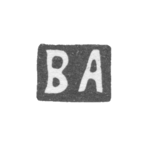 Клеймо мастера Андреев Василий Иванович - Москва - инициалы "ВА" - 1908-1917 гг.