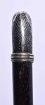 AN ANTIQUE RUSSIAN NIELLO SILVER WALKING CANE. 84 cm long.