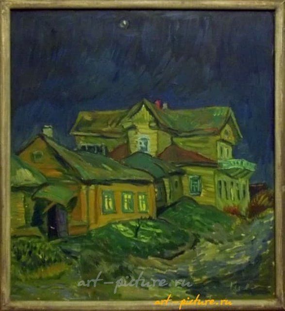 Поздний вечер масло, холст
