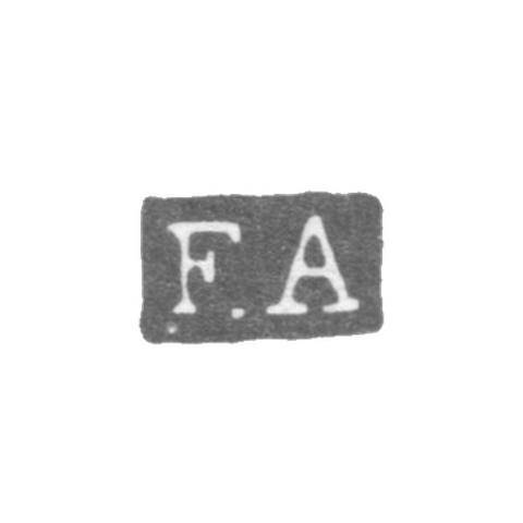 Клеймо мастера Аллениус Фабиан Фредерик - Ленинград - инициалы "F.A"