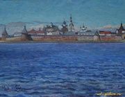 Соловки. Картон, масло. 49 х 35 см