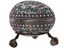 RUSSIAN GILT SILVER CLOISONNE ENAMEL EGG CASKET