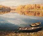 Статуэтка Озеро. Осень. холст, мас…