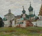 Статуэтка Храм. Картон, масло. 28 …