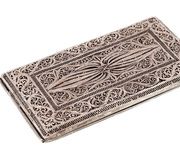 Императорский русский серебряный филигранный чехол для сигарет