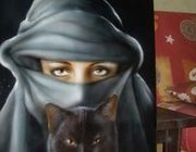 Восточная женщина аэрография 