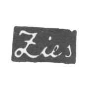 Клеймо мастера Циес - Москва - инициалы "Lies" - 1817-1819 гг.