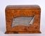 A FINE 18CT GOLD MOUNTED BURR WALNUT FOLDING CIGARETTE BOX. ...