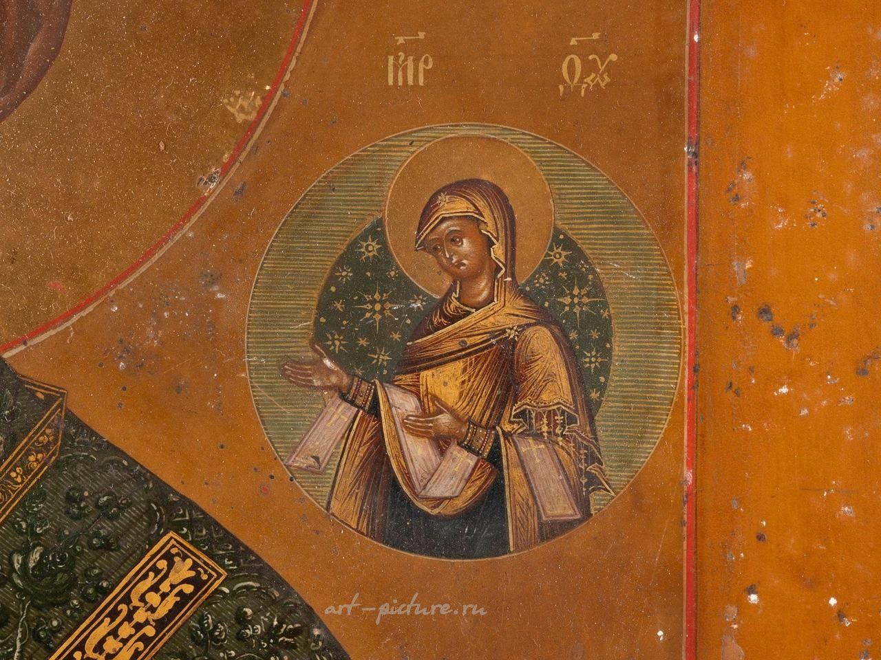 Русское серебро , ОЧЕНЬ БОЛЬШАЯ И КРАСИВАЯ ИКОНА, ИЗОБРАЖАЮЩАЯ СВЯТОГО НИКОЛАЯ МЫРЛИКИЙСКОГО С СЕРЕБРЯНО-ЗОЛОТЫМ РИЗОМ
