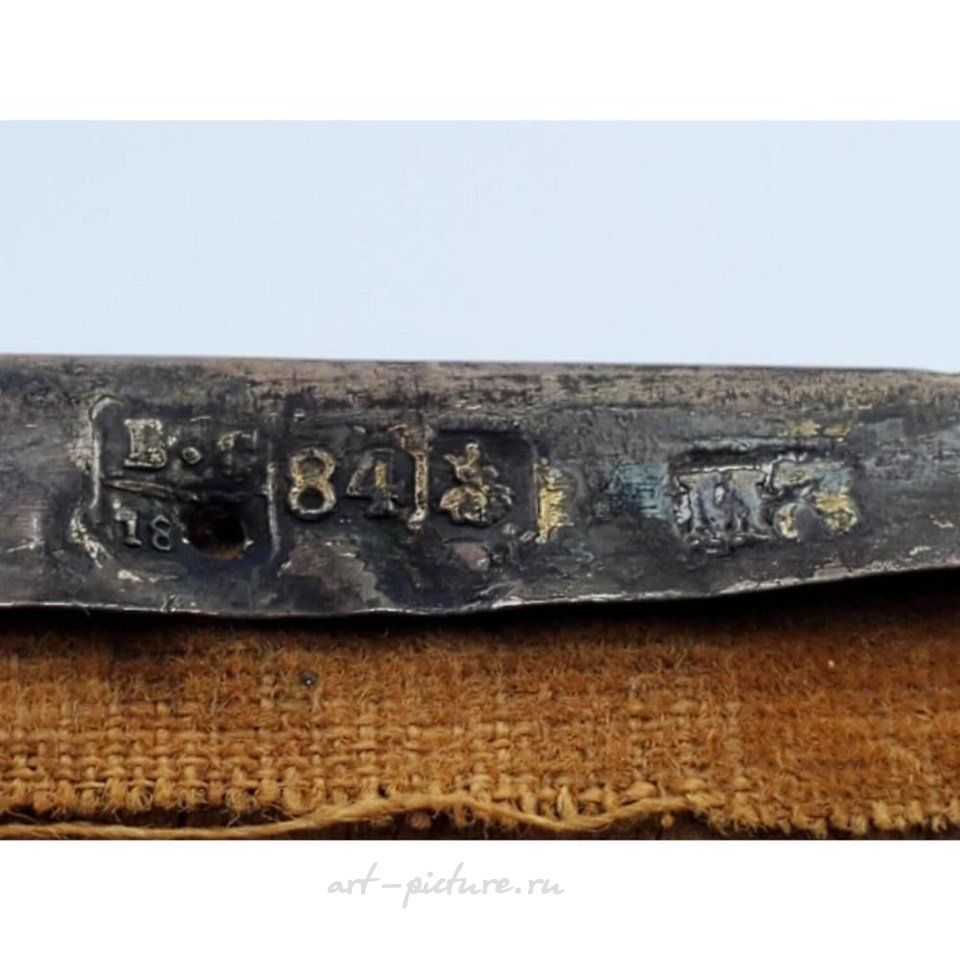 Русское серебро , Антикварная русская икона из серебра 84-й пробы XIX века