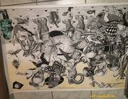 Ellos solo vienen por la noche акварель на картоне 