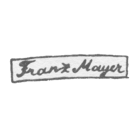 Клеймо мастера Майер Франц - Вильно - инициалы "Frank Mauyer" - 1845-1863 гг.