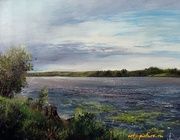 Плёс.Зелёный бережок масло,холст