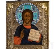 Икона Божьей Матери Казанской с серебряной...