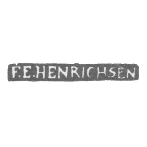 Клеймо мастера Генрихсен Ф. Э. - Ленинград - инициалы "F.E.HENRICHSEN" - 1870-1890 гг.