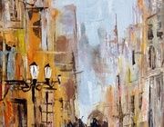 Пражская улочка акрил,холст
