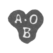 Клеймо неизвестного альдерман Москвы - инициалы "А-О В" - 1777-1789 гг.