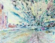Ритмы города масло,холст, оргалит 