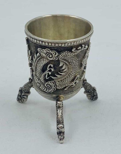 Стопка серебряная Дракон