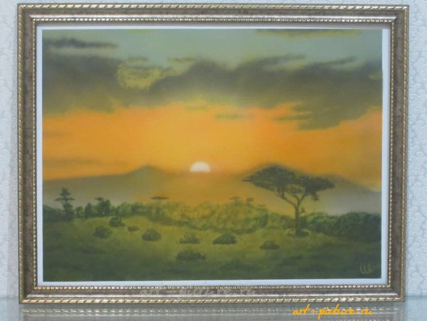 Саванна аэрография, бумага