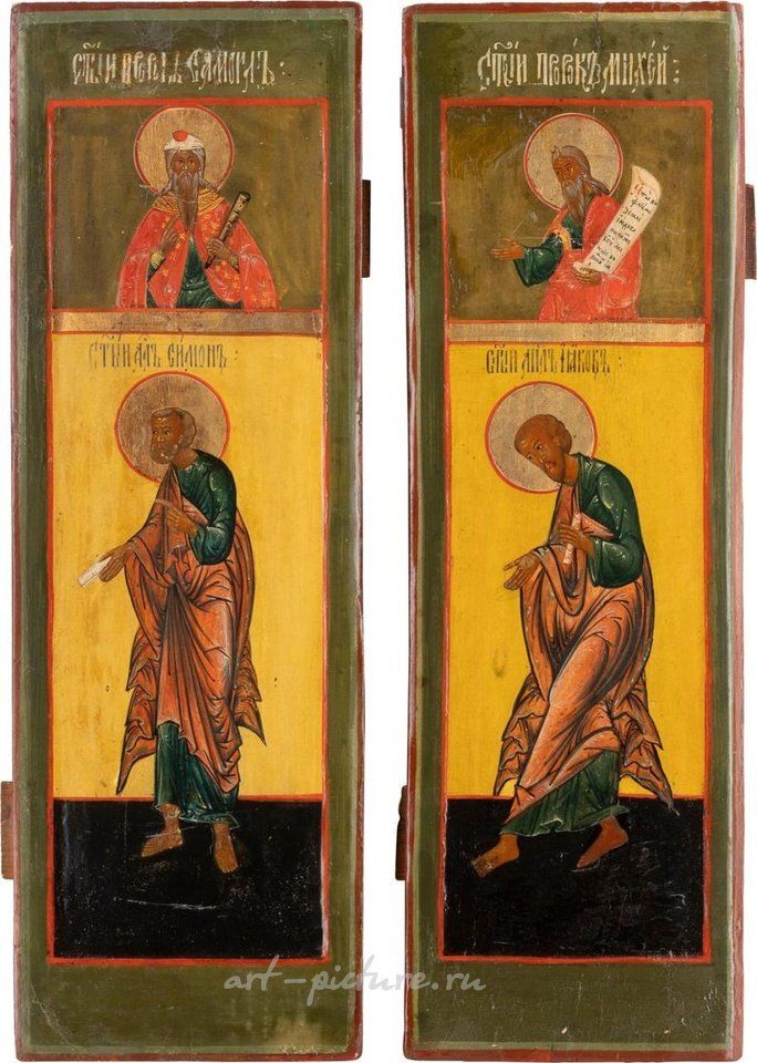 Русское серебро , ЧЕТЫРЕ БОЛЬШИХ ИКОНЫ, ПОКАЗЫВАЮЩИХ ПРОРОКОВ И АПОСТОЛОВ ИЗ ЦЕРКОВНОГО ИКОНОСТАСА