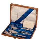 Russian silver-gilt set for delicacies