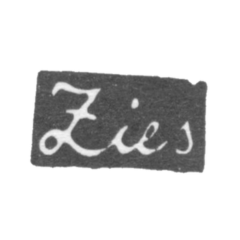 Клеймо мастера Циес - Москва - инициалы "Lies" - 1817-1819 гг.