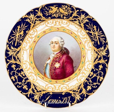 Royal Vienna, Фарфоровая тарелка Севра и Вены