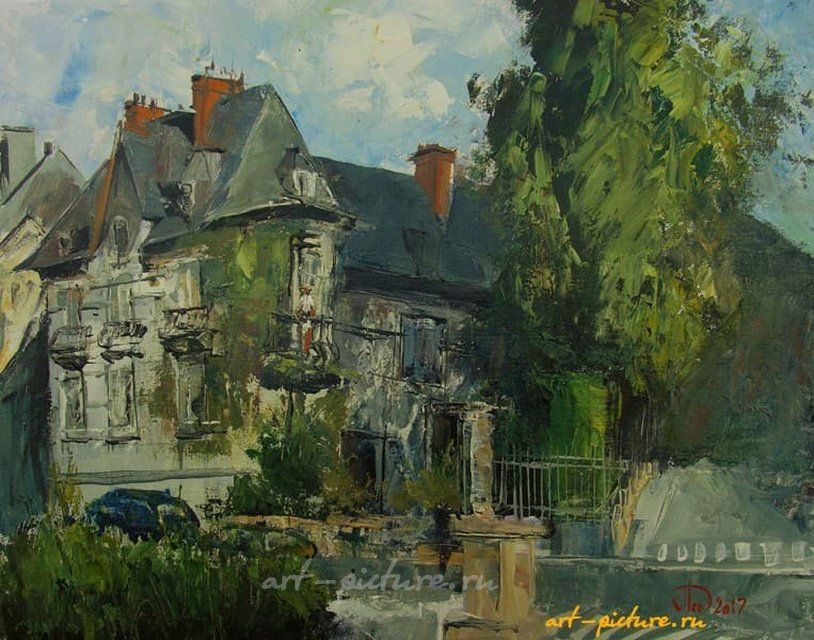Дом в Ля-Бурбуле акрил,холст