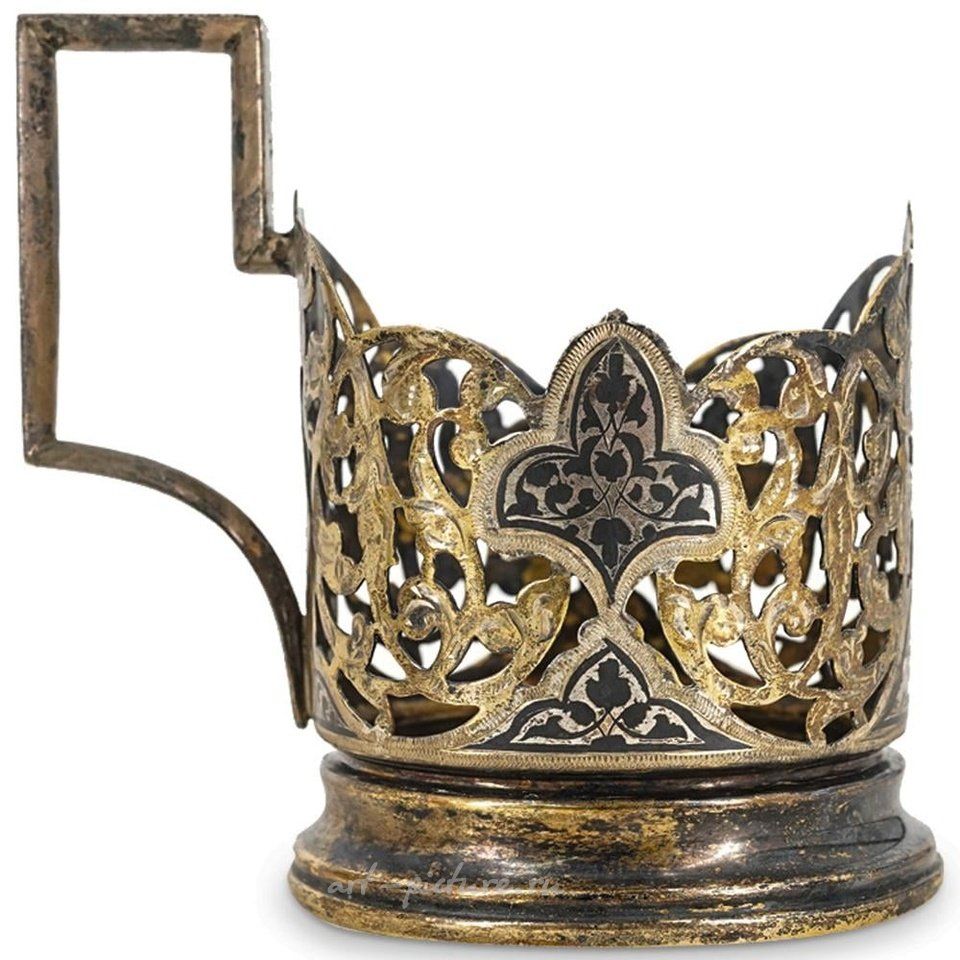 Русское серебро , Пара старинных русских серебряных подстаканников