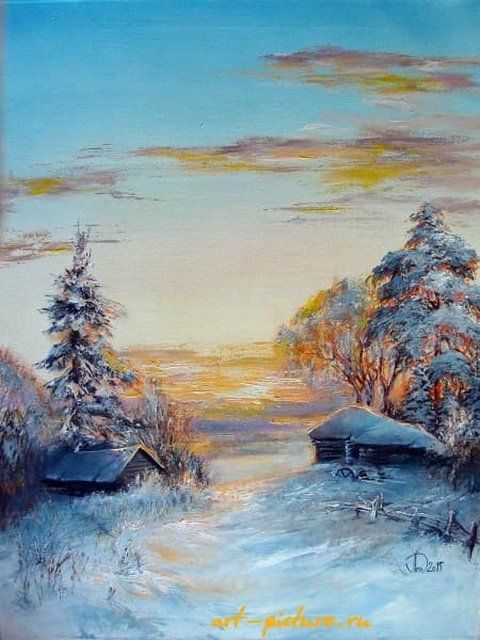 Утреннее солнце масло,холст