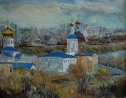 Воскресенский монастырь масло,холст