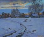 купить Март. ДВП, масло. 42 х 50 см.