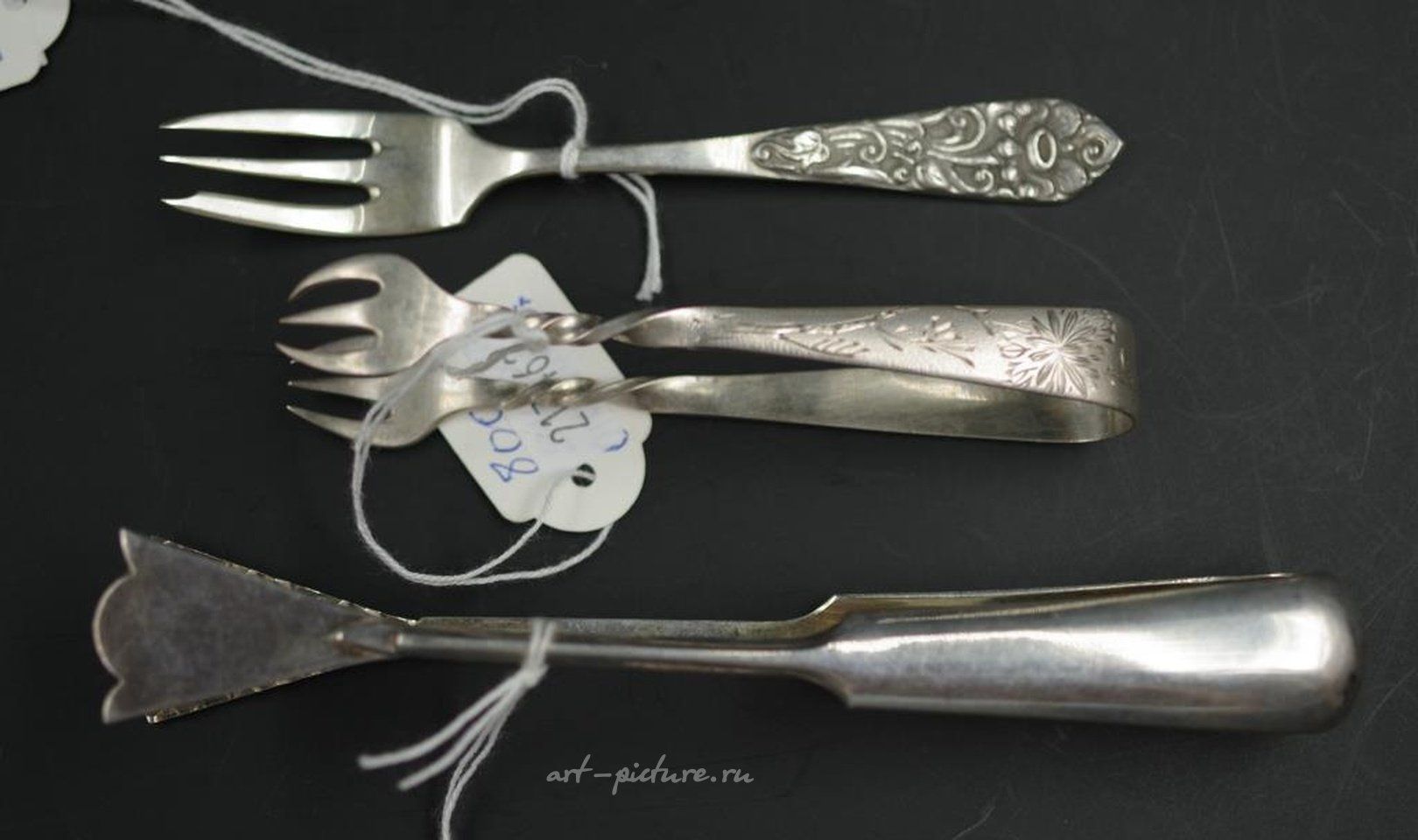 Russian silver , Pair of George IV sterling silver sugar tongs