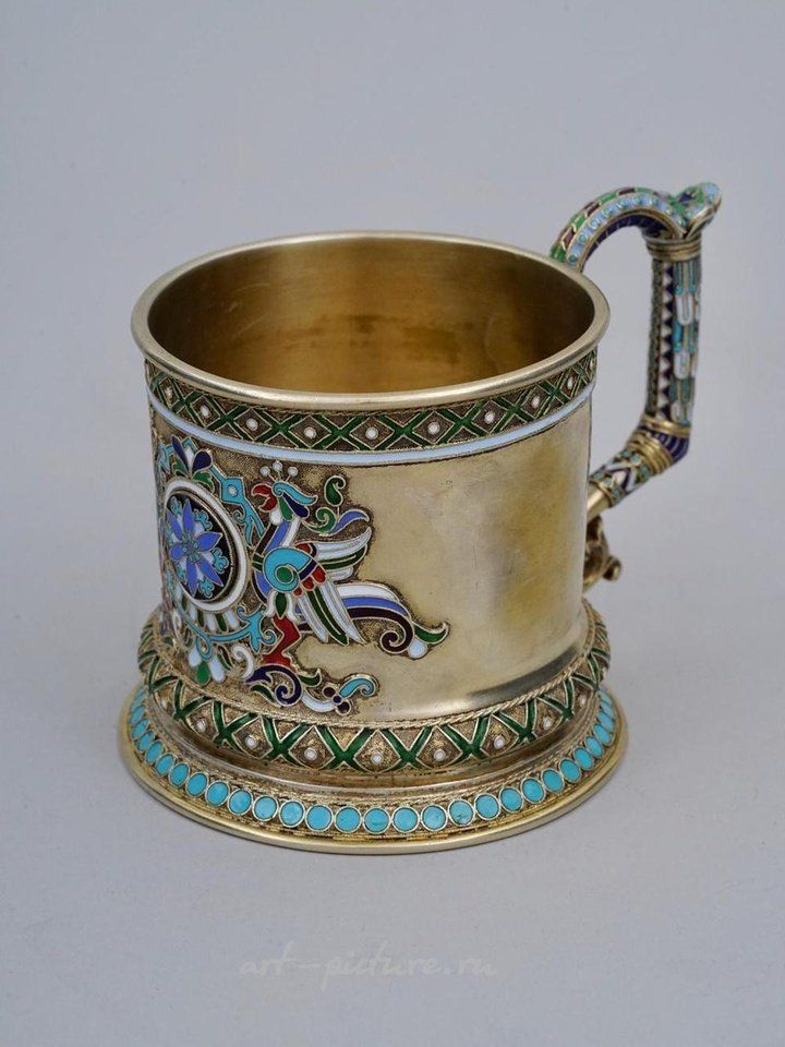 Русское серебро , Русский серебряный подстаканник. Павел Овчинников, 1900-е годы.